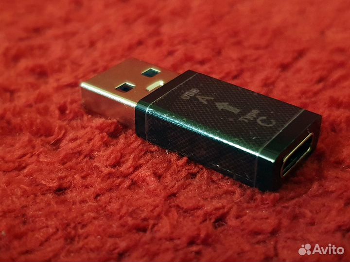 Переходник USB-C (Type-C) на USB чёрный