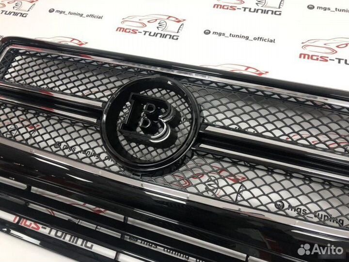 Решетка Mercedes G-class w463 знак Brabus черный