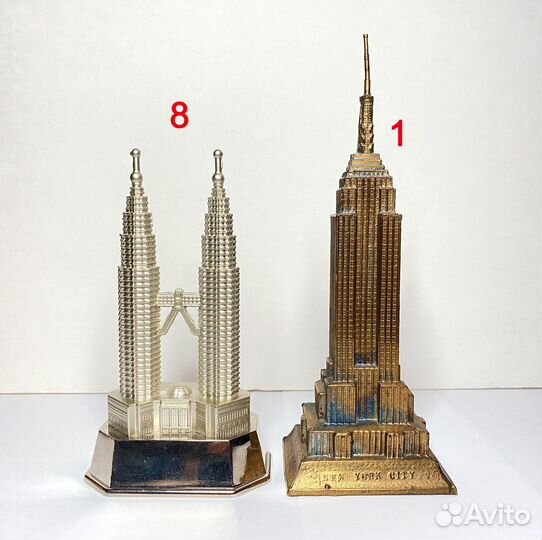 Домики статуэтки фигурки металлические здания