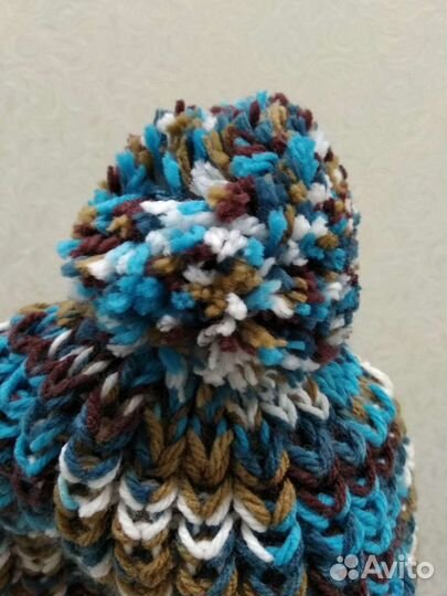 Комплект шапка, шарф, варежки