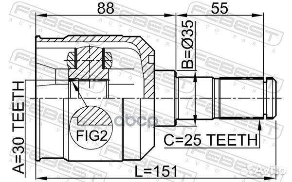 ШРУС 1211-MAT15 1211-MAT15 Febest