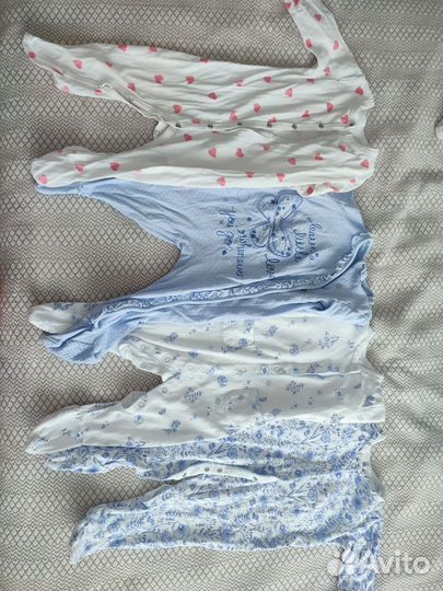 Вещи пакетом на девочку 3-9 мес