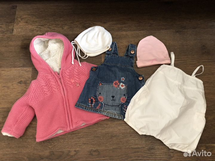 Детские вещи пакетом для девочек 0-3 месяцев