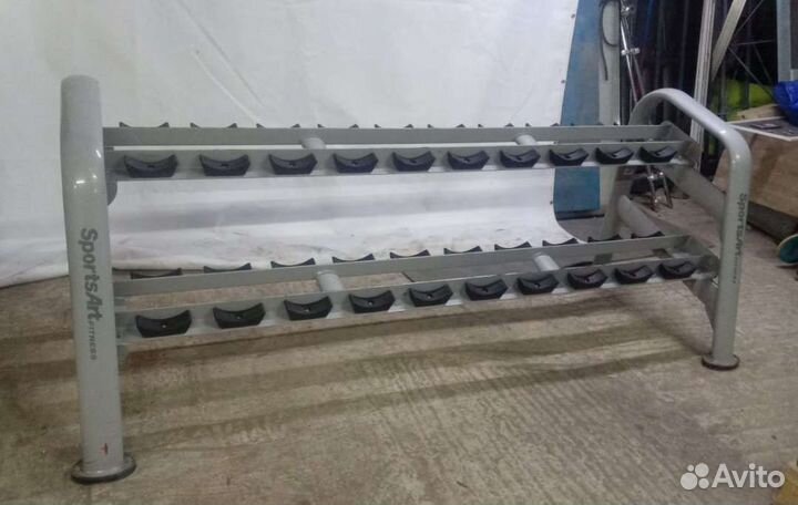 Гантели, стойки под гантели, скамьи