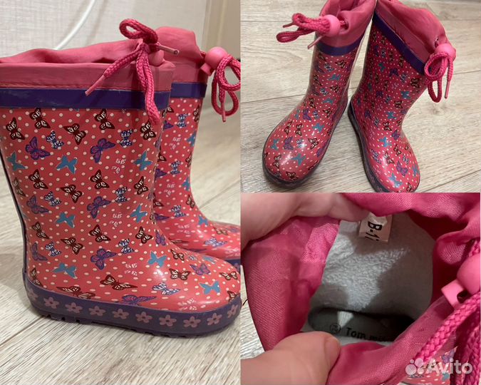 Детские резиновые сапоги утепленные