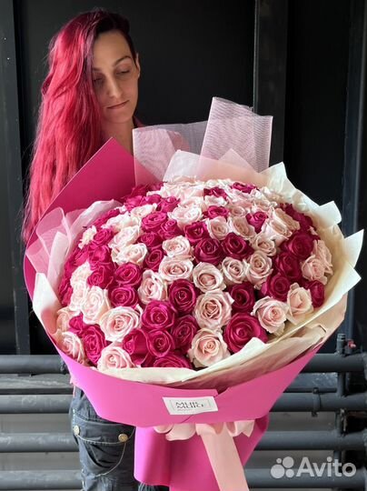 Букеты розы 75 роз цветы с доставкой