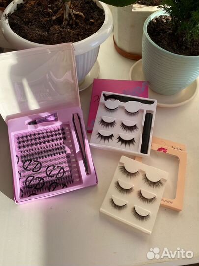 Магнитные ресницы пучки набор новый