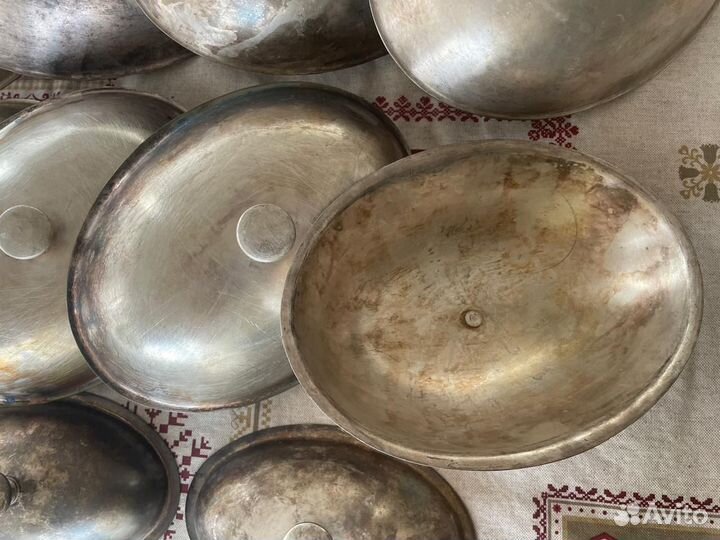 Крышки -клош мельхиоровые 