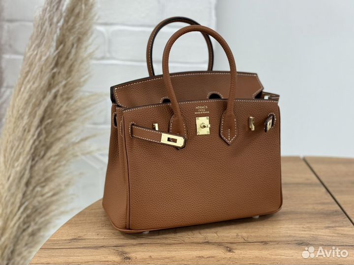 Сумка Hermes birkin коричневая два размера