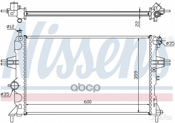 Радиатор основной nissens 630041 630041 Nissens