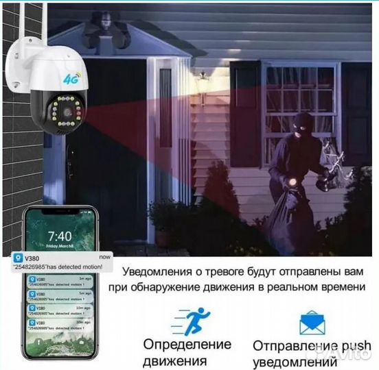 Уличная беспроводная IP-камера 4G Sim Card