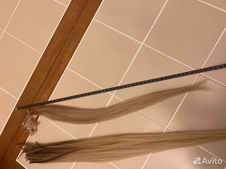 Волосы для наращивания 50 см блонд