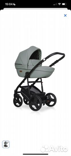 Коляска 2в1 эко кожа (rico basic aicon pastel)