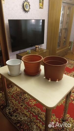 Горшки пластмасс. Большие (12 9 и 3л)