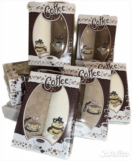 Набор кухонных полотенец фибра кофе
