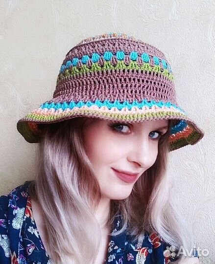 Панамы вязаные. Шляпки Новые