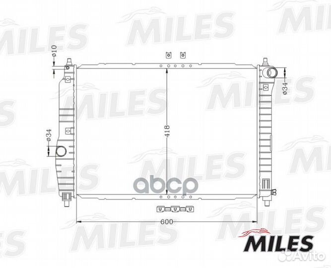 Радиатор miles chevrolet aveo 1.2/1.4 M/T 06- A
