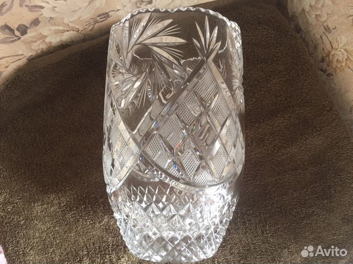 Ваза для цветов хрусталь богемия чехия СССР