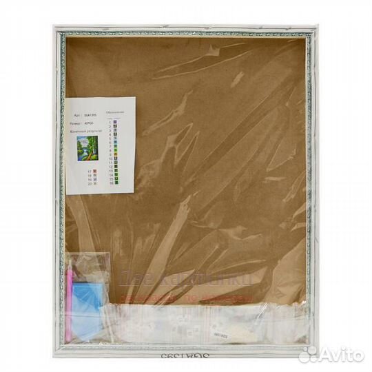 Алмазная мозаика 40x50 Далматинец в пляжных очках