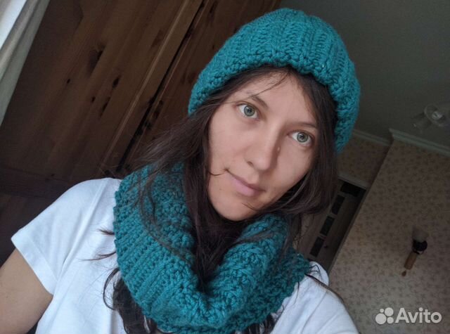 Комплект шапка и снуд