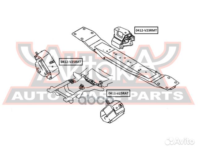 Опора двигателя задн. mitsubishi pajero II