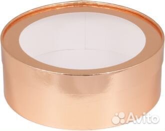 Коробка круглая золото 15х8