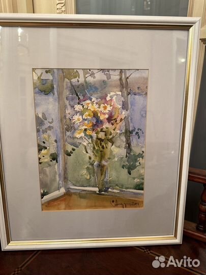 Картина акварель Сергея Алдушкина 2001 г