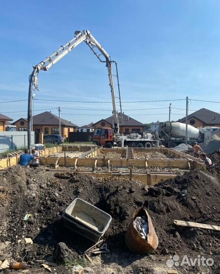 Фундамент Отмостка Бетонные работы Заезды