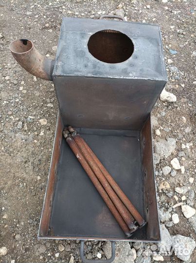 Мангал с печью под казан