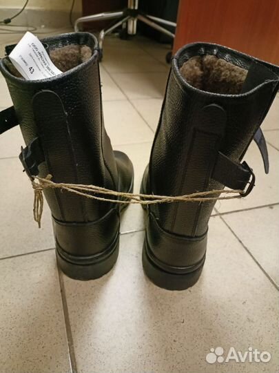 Сапоги кожаные утеплённые