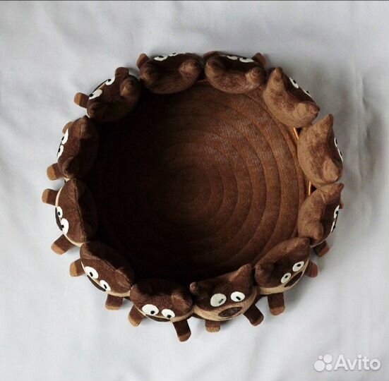 Лежанка для кошки кота круглая мягкая