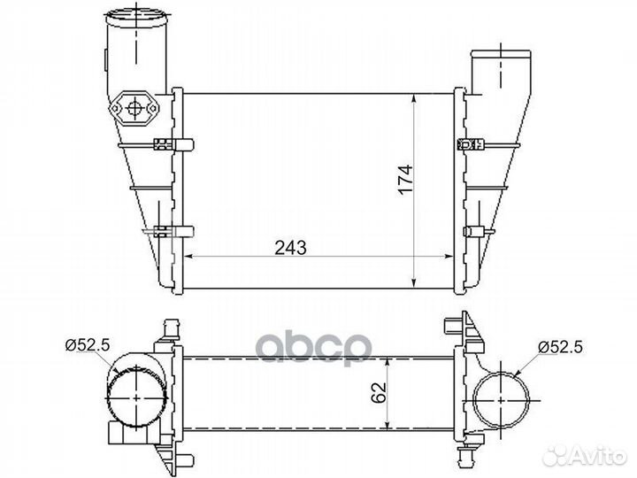 Радиатор интеркулера audi A4/S4 94-98/A6 97-04