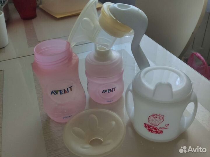 Молокоотсос avent ручной, кружка поильник подарок