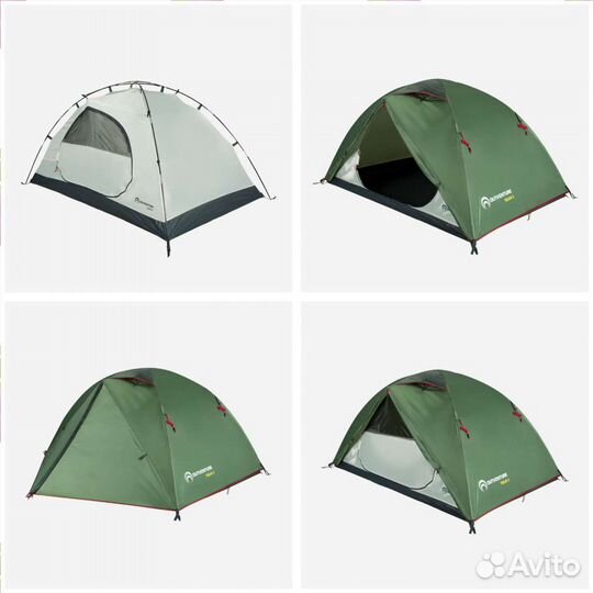 Палатка 2х местная 2 слоя 2 входа
