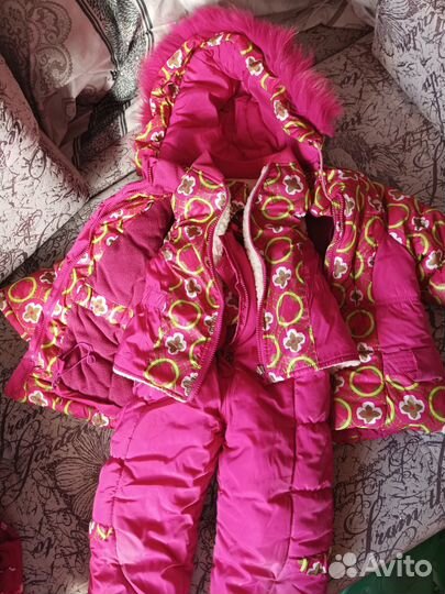 Зимний комбинезон для девочки 98