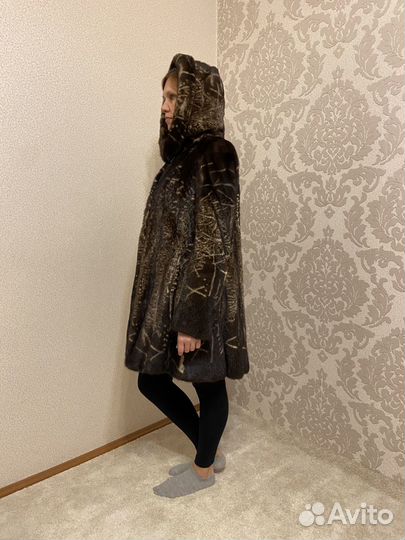 Шуба норковая с капюшоном 42 44
