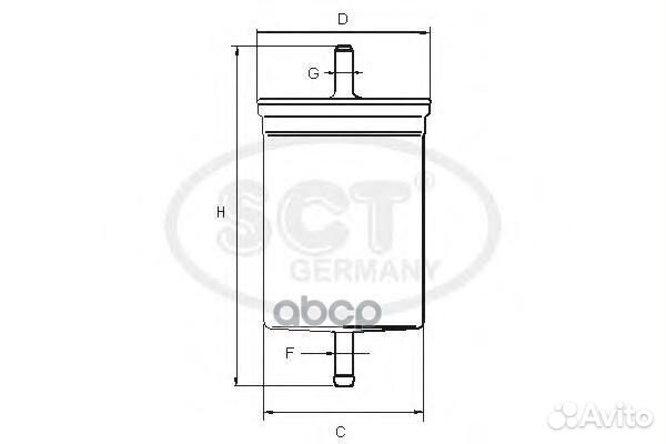 Топливный фильтр ford focus 02-04 st383 SCT