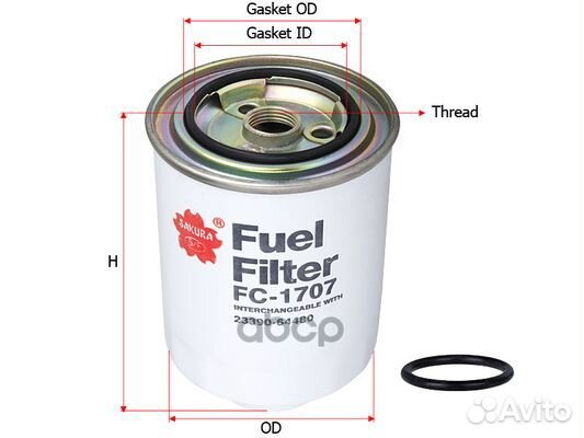 Фильтр топливный toyota land cruiser 100 4.2 1998