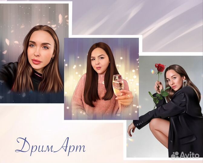 Портрет по фото на холсте