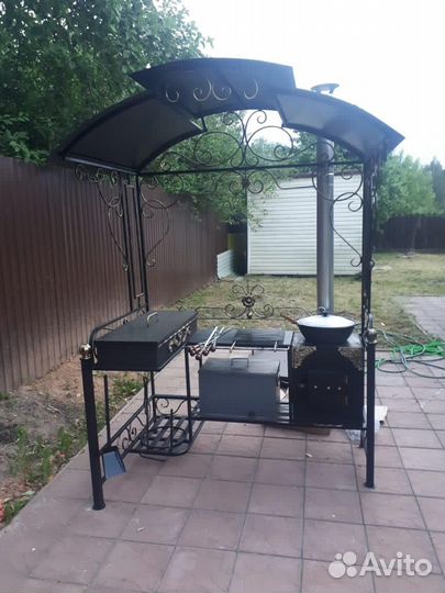 Кованые мангалы с крышей