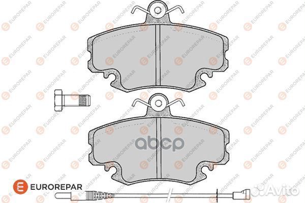Колодки тормозные передние к-кт '1617250880 EUR