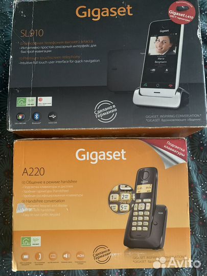 Радиотелефон Gigaset SL910 хром и доп. трубка