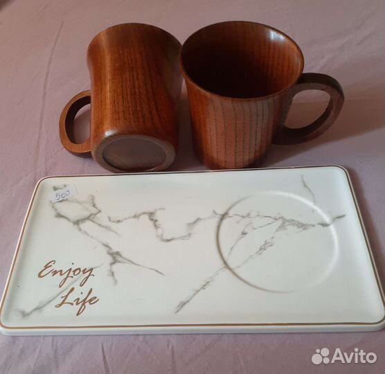 Подставка под кружку, кружки дерево