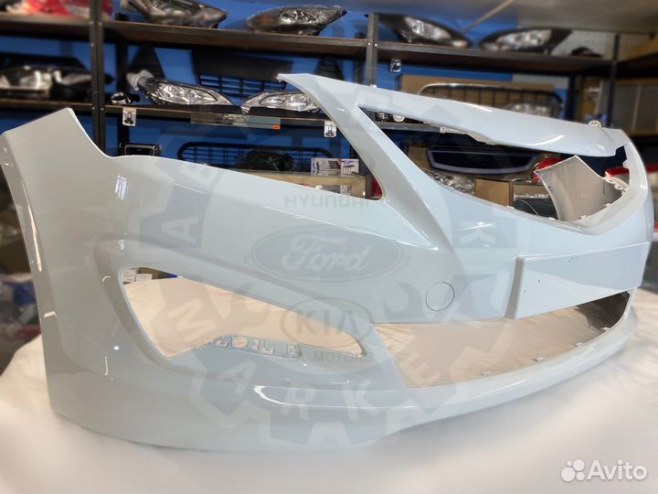 Бампер передний Hyundai Solaris Белый 14-17