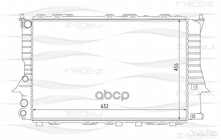 KK0111 радиатор Audi 100/A6 90 KK0111 free-Z