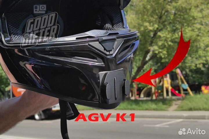 Крепление камеры GoPro на Мотошлем AGV K1