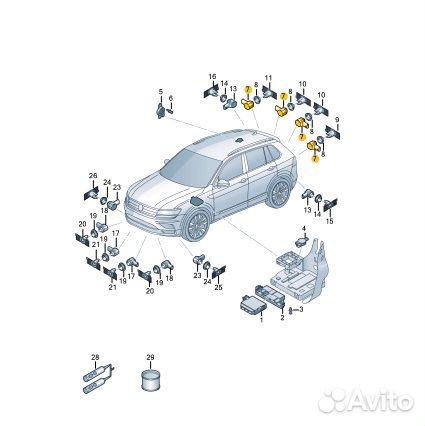 Датчик парктроник задний Skoda Karoq djka 2021