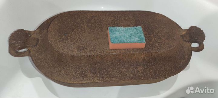 Казан старинный чугунный утятница