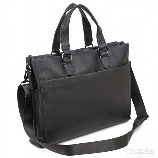 Мужская кожаная сумка 2 отдела портфель