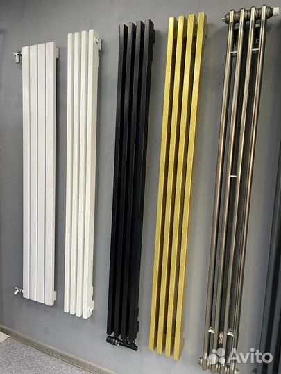 Белый горизонтальный радиатор c боковым подключени